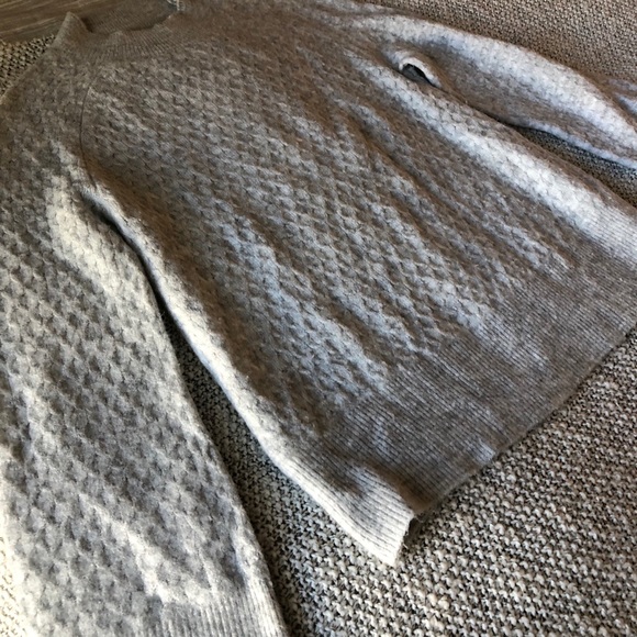 Loft Gray Bell Sleeve Sweater - Picture 3 of 5